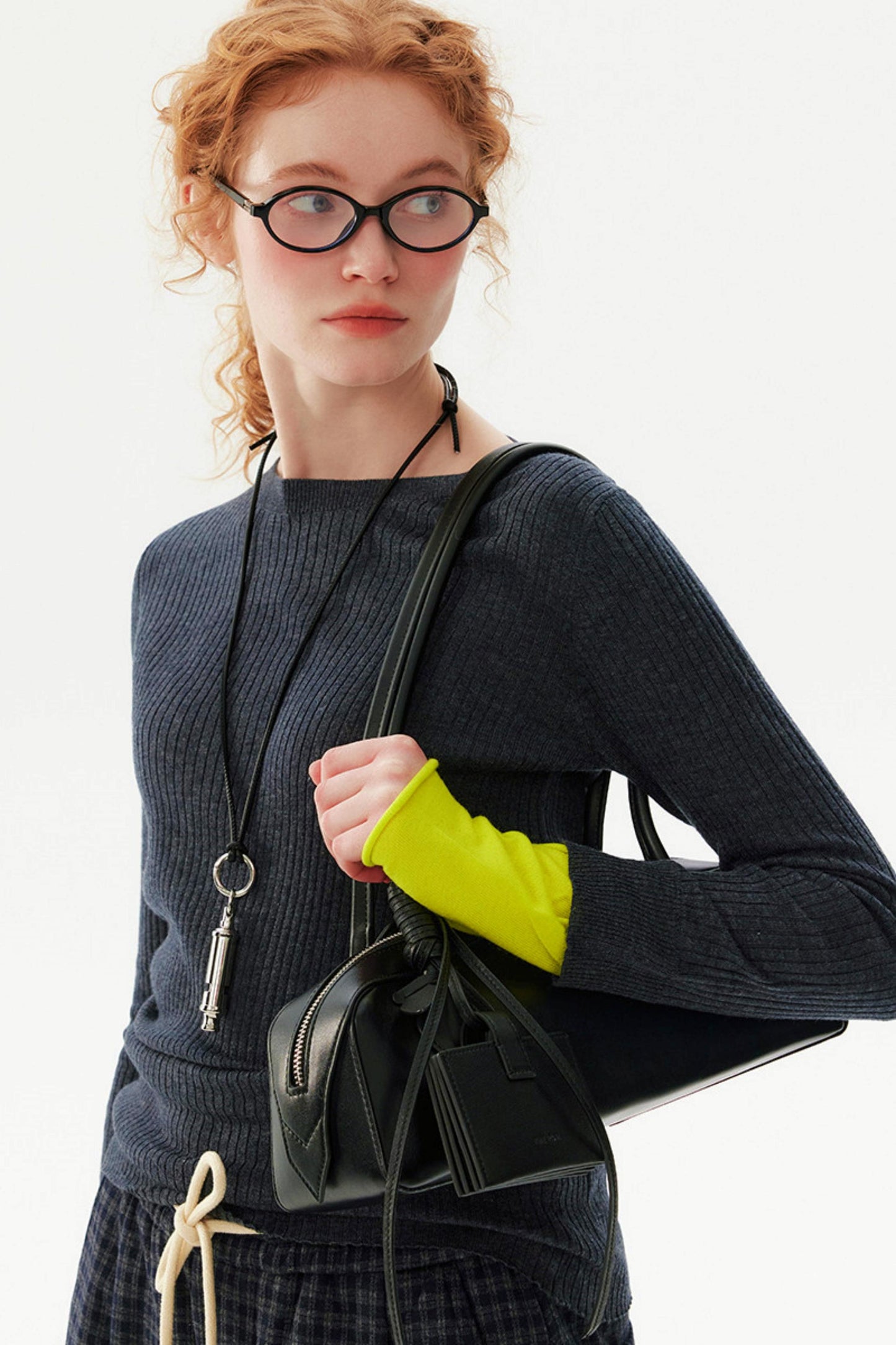 Color-Blocked Wool Blend Sweater