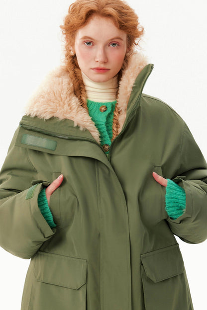 Designer Fur-Lined Parka Jacket