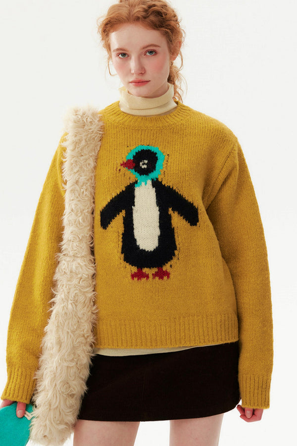Scarf Penguin Wool Sweater