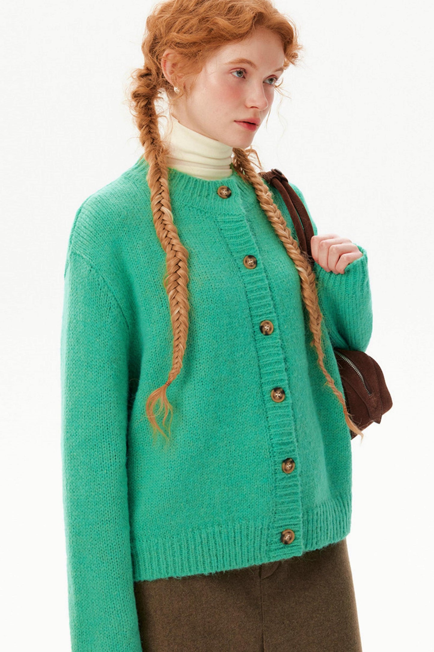 Christmas Green Knitted Cardigan