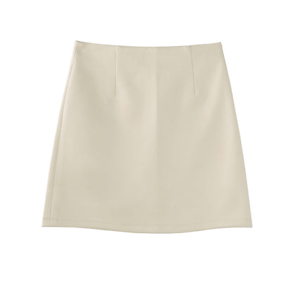 Versatile A-Line Wool Short Skirt