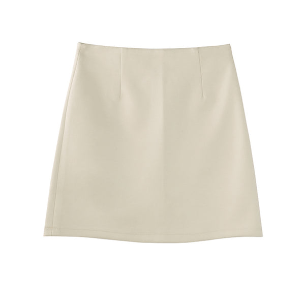 다재다능한 A라인 울 짧은 치마 