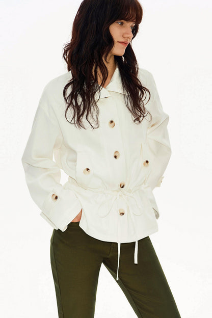 Acetat-Mischung Slimming Jacke