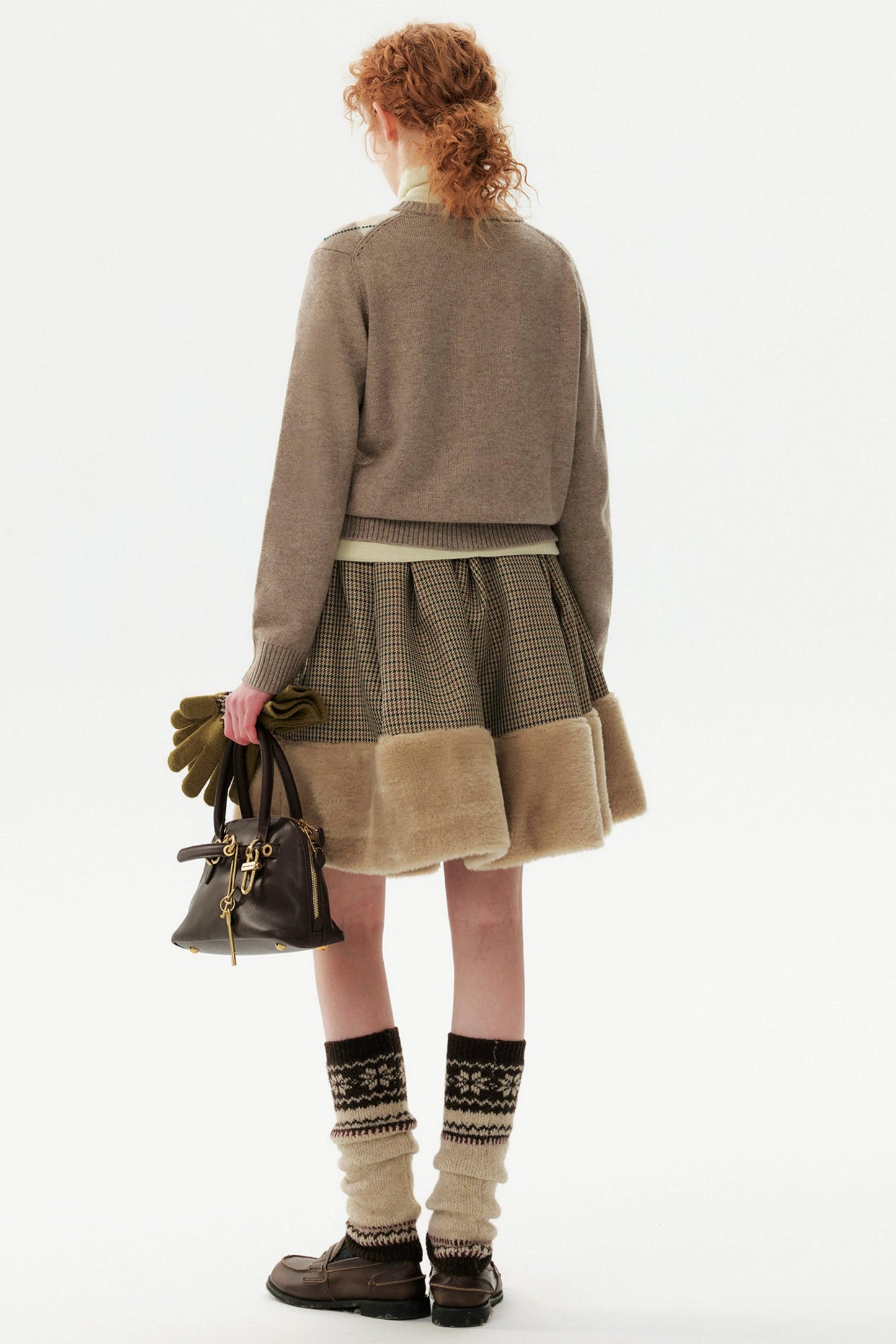 Preppy Wool Diamond Cardigan