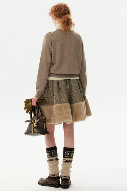 Preppy Wool Diamond Cardigan