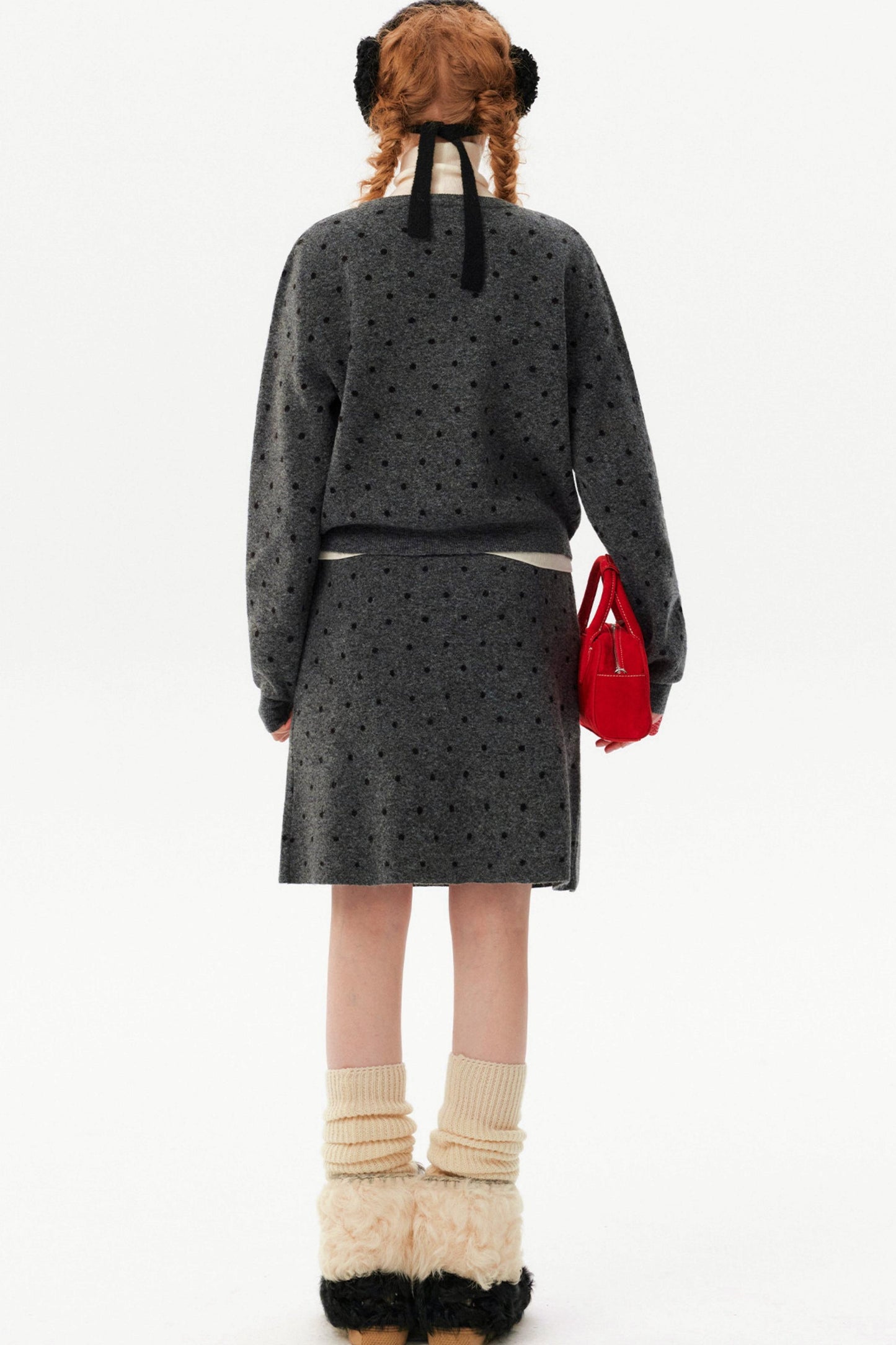 Romantic Polka Dot Cardigan Set-Up