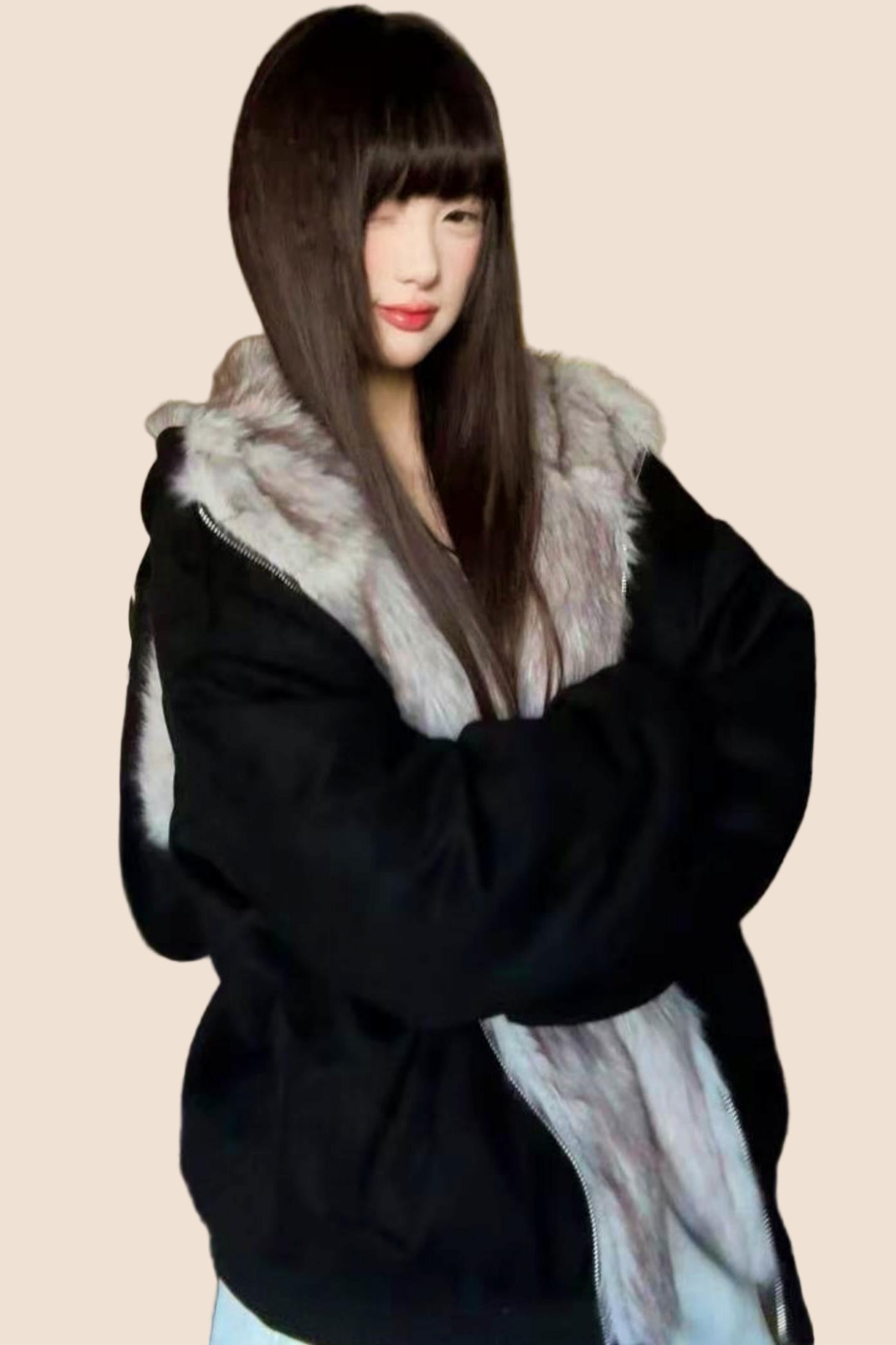 Hooded Bunny Ear Cardigan Jacket