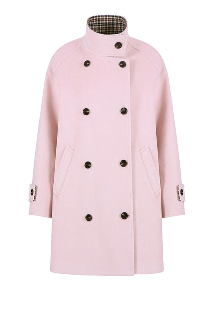 Misty Island Plaid Woolen Coat