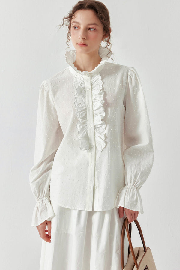 Chic Doll Collar White Shirt