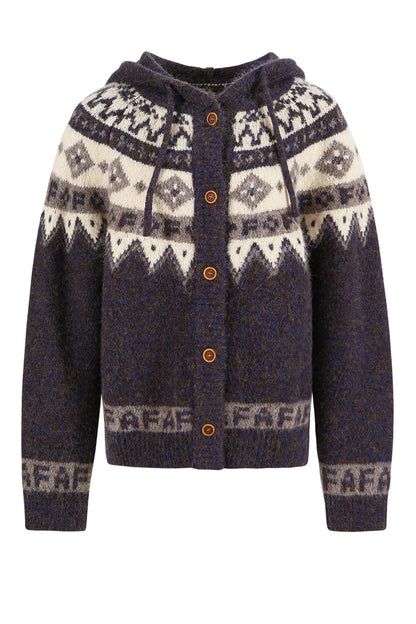 Geometric Fair Isle Hooded Sweater