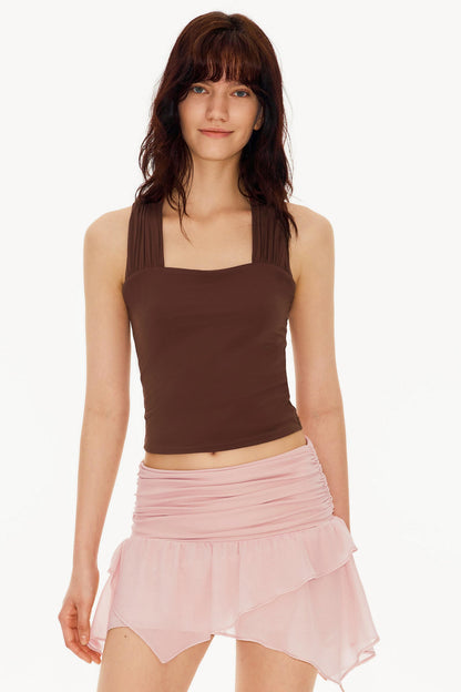 레이어드 홀터넥 탑