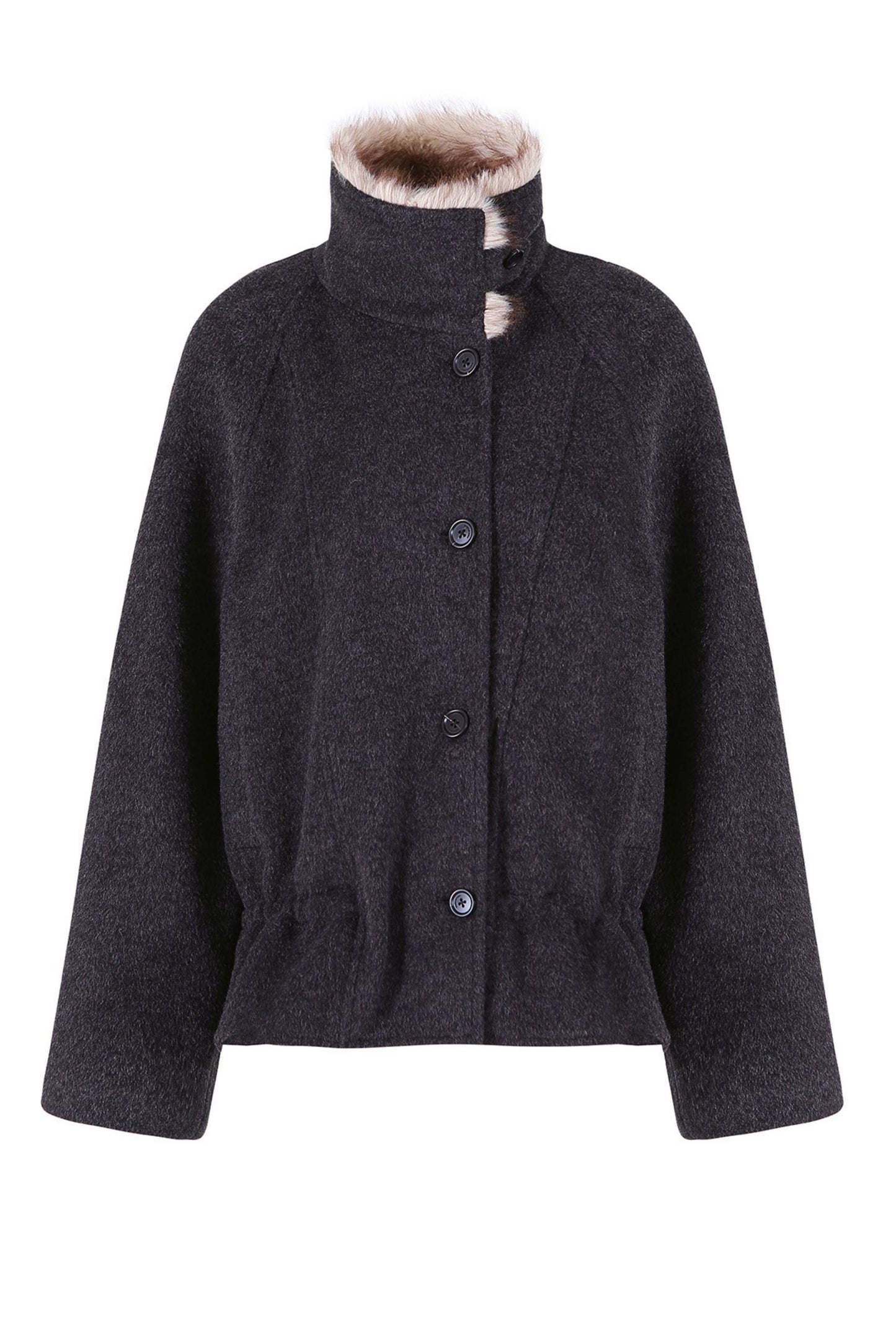 Sunset Wool Fur Collar Coat