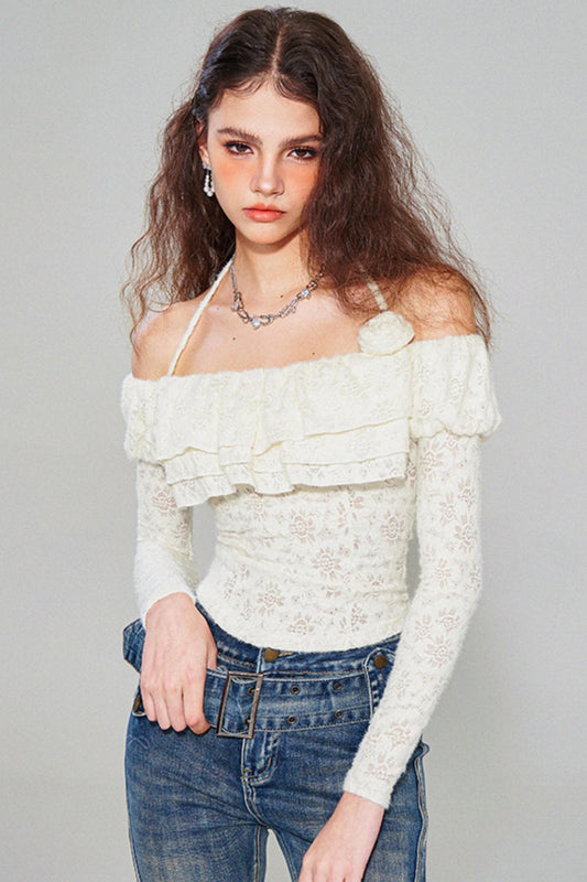 Ruffled Lace Top