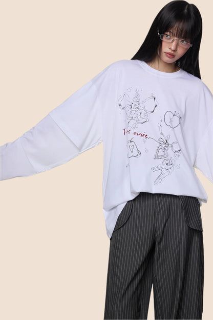 White Long Sleeve Tee