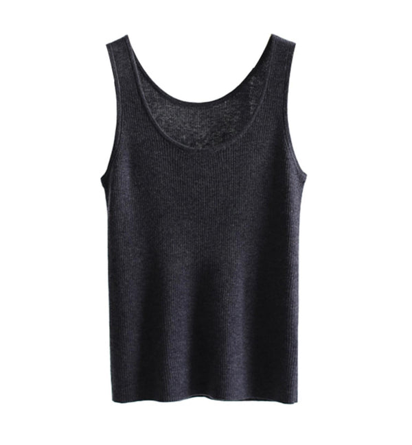 Soft Wool Knit Tank Top