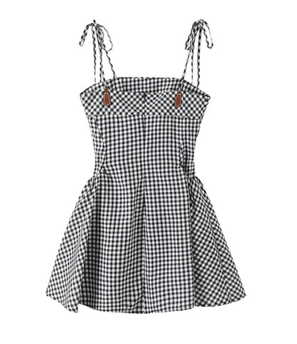 Tencel Checkered Camisole Dress