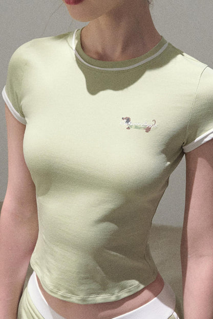 Colorblock Lace-Up Top Set-Up