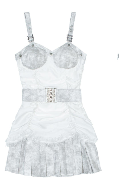 Punk Peplum Halter Dress