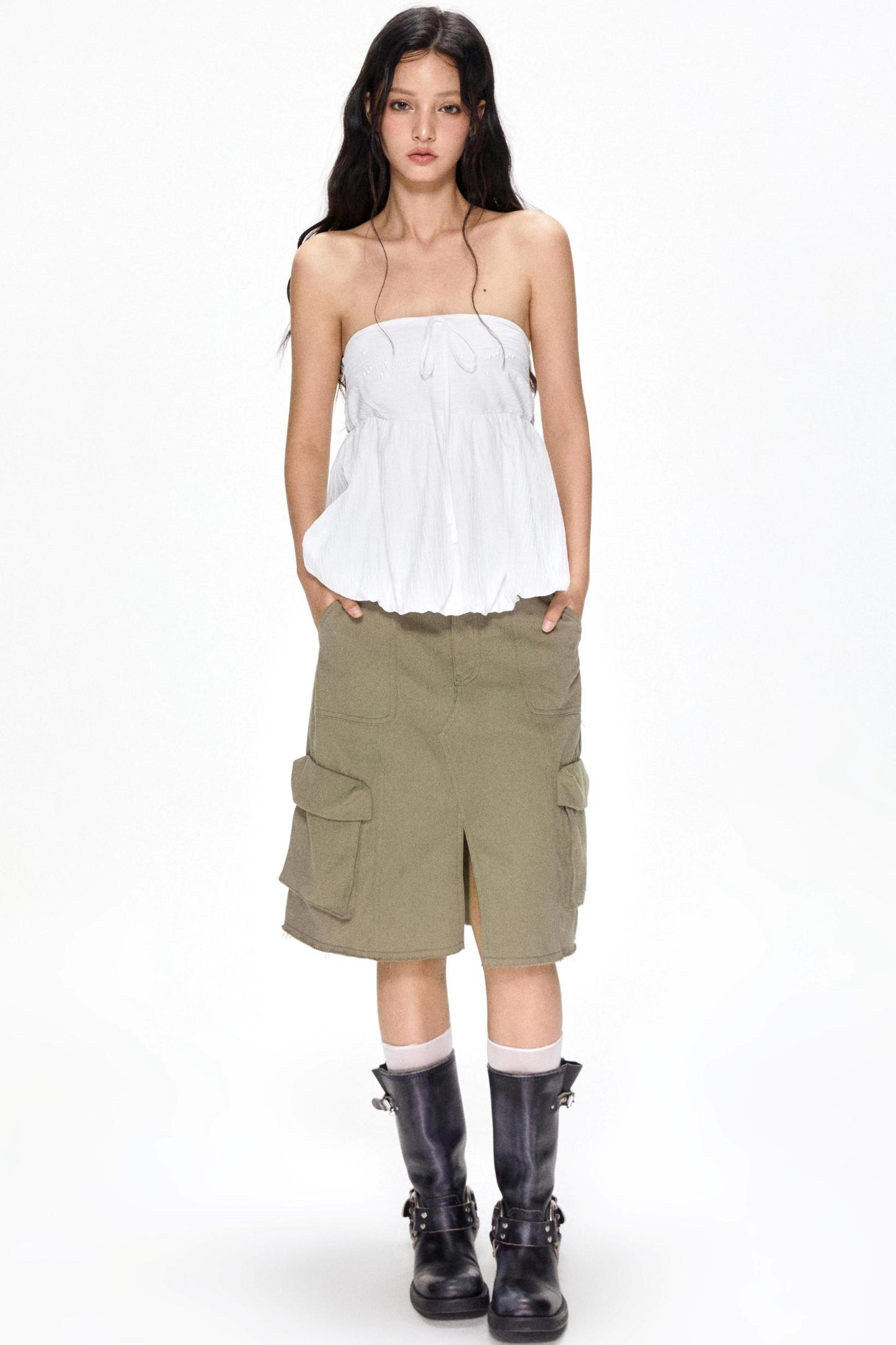 Vintage Utility Half Skirt