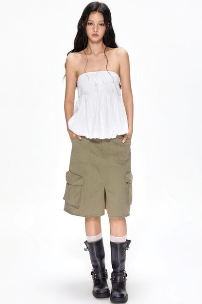 Vintage Utility Half Skirt