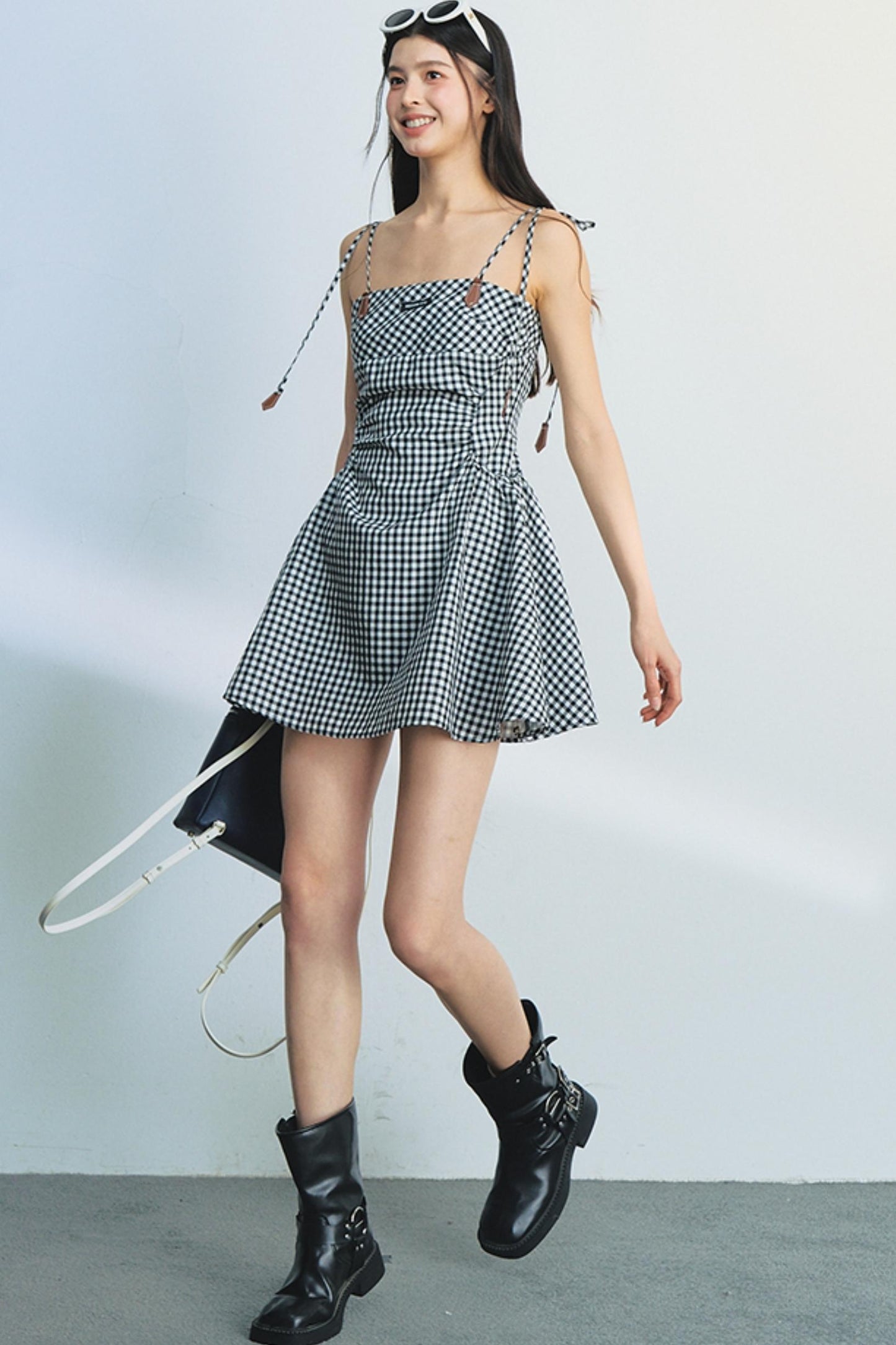 Tencel Checkered Camisole Dress