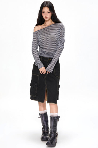 Vintage Utility Half Skirt