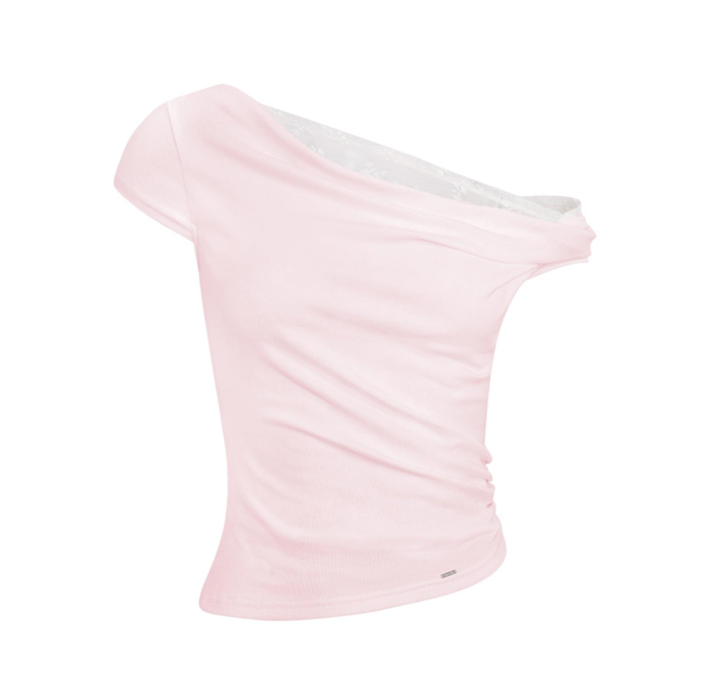 Asymmetric Lace Petal Tee