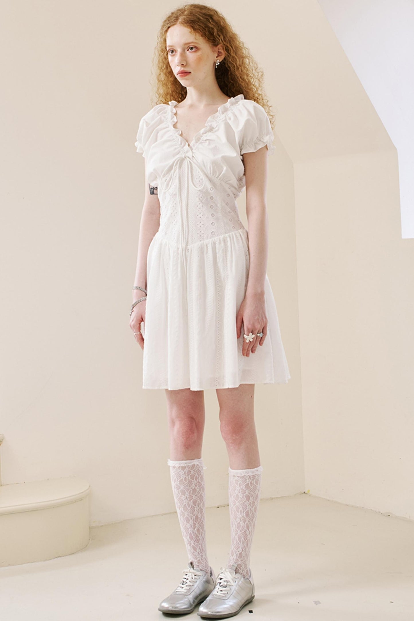 Summer Lace Peplum Dress