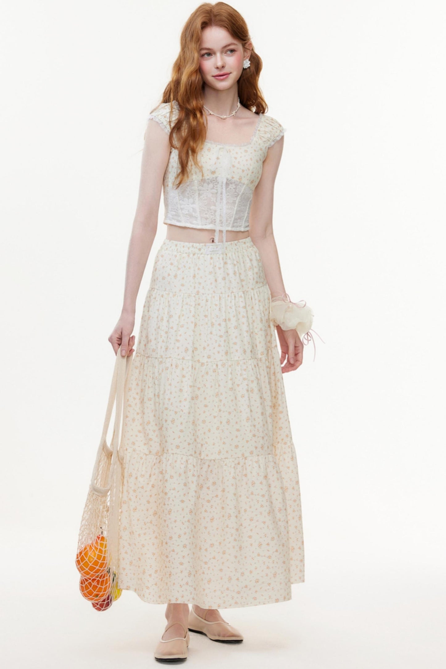 Floral Lace Summer Skirt Set-Up