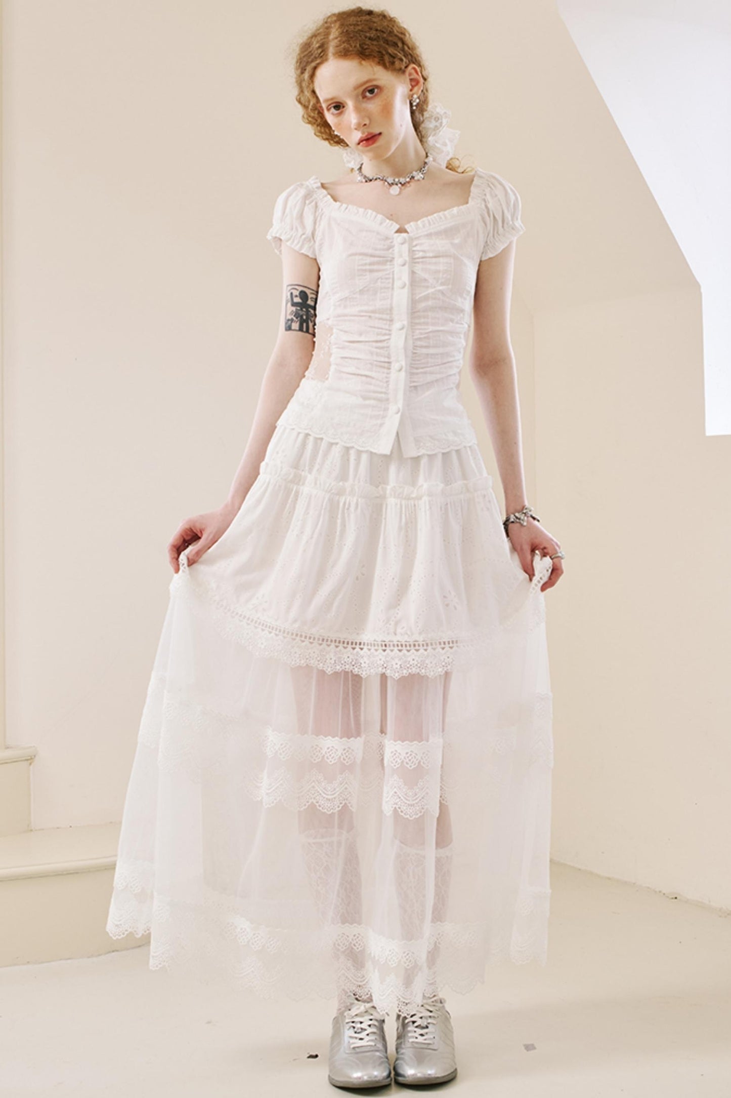 White Elegant Lace Top