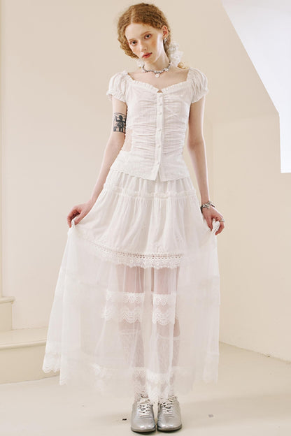 White Elegant Lace Top