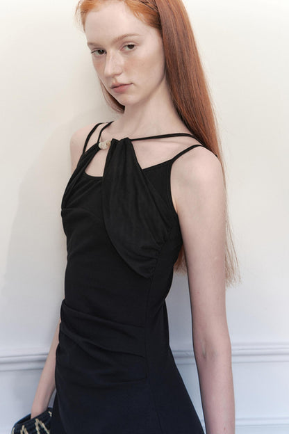 Nightshade Irregular Halter Dress