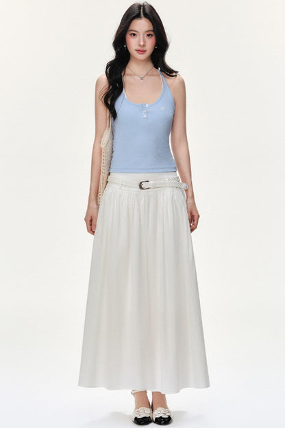 Flowy Solid Flare Skirt