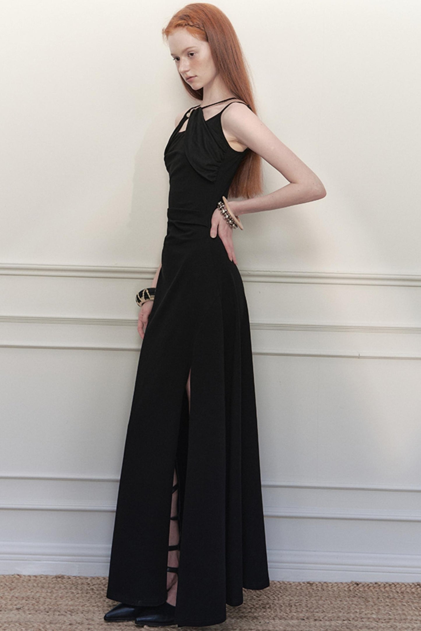 Nightshade Irregular Halter Dress