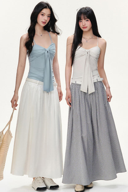 Flowy Solid Flare Skirt