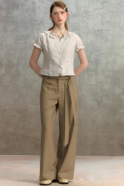 Chic Linen Wide-Leg Trousers