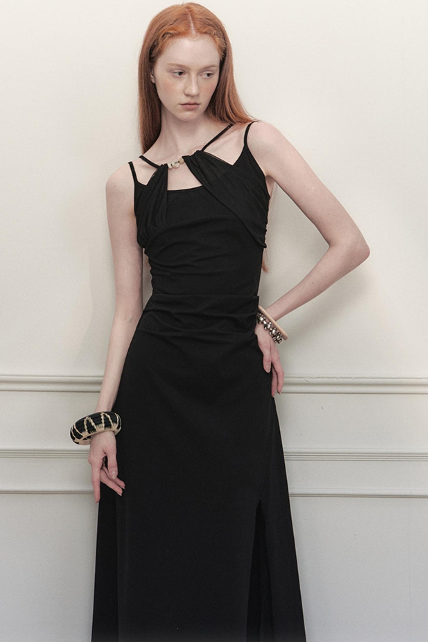 Nightshade Irregular Halter Dress