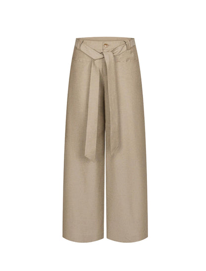 Chic Linen Wide-Leg Trousers