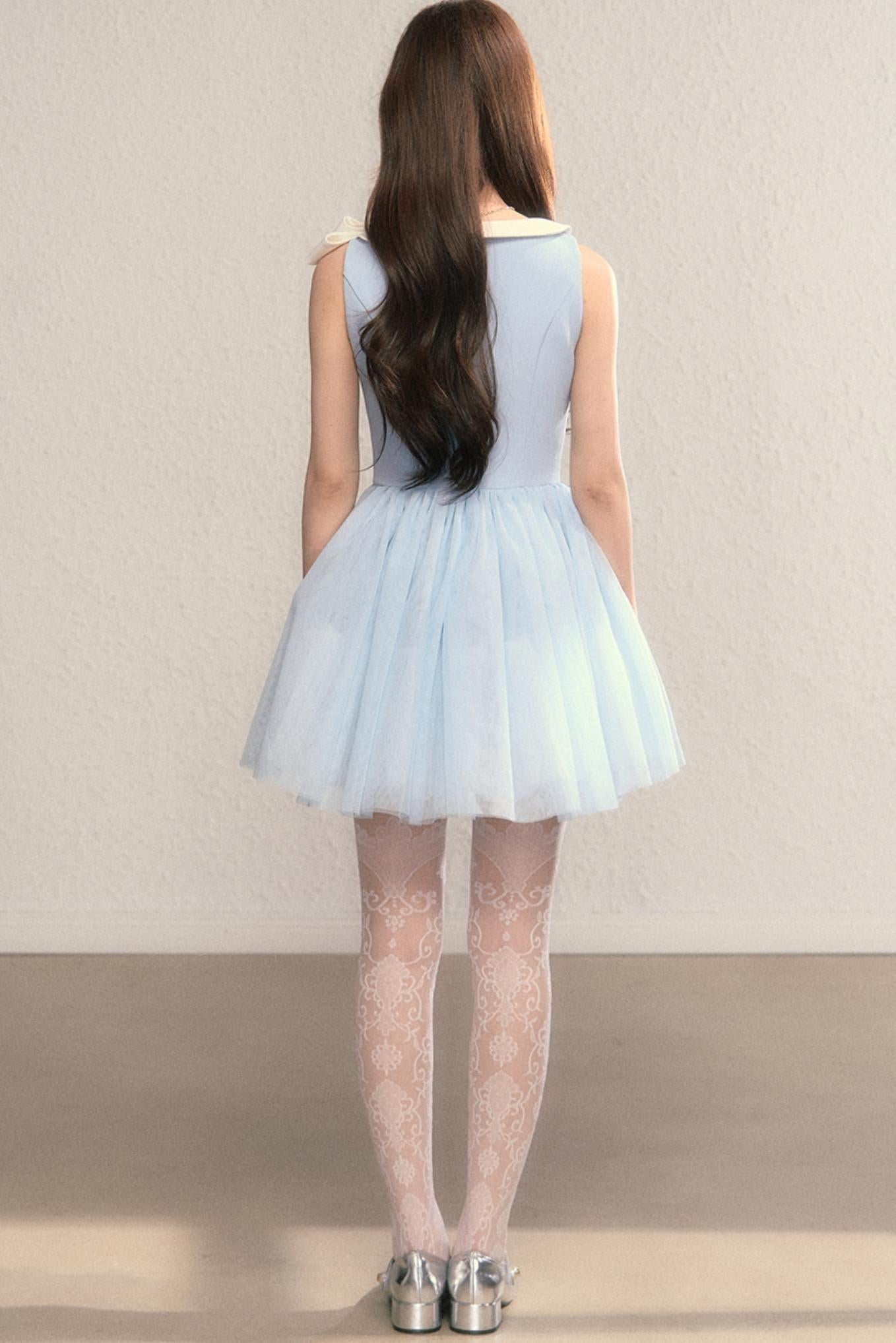 Blue Cinderella Mesh Princess Dress
