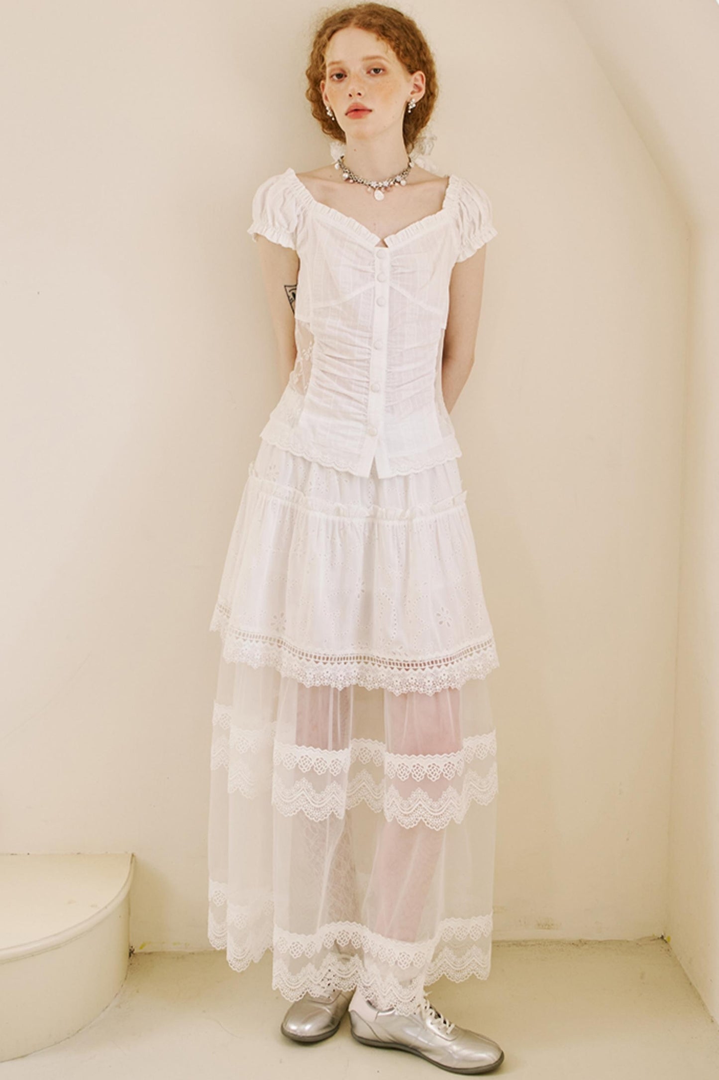 White Elegant Lace Top