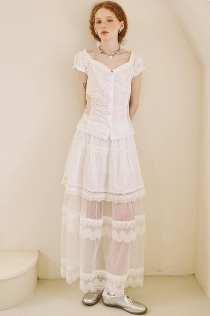 White Elegant Lace Top