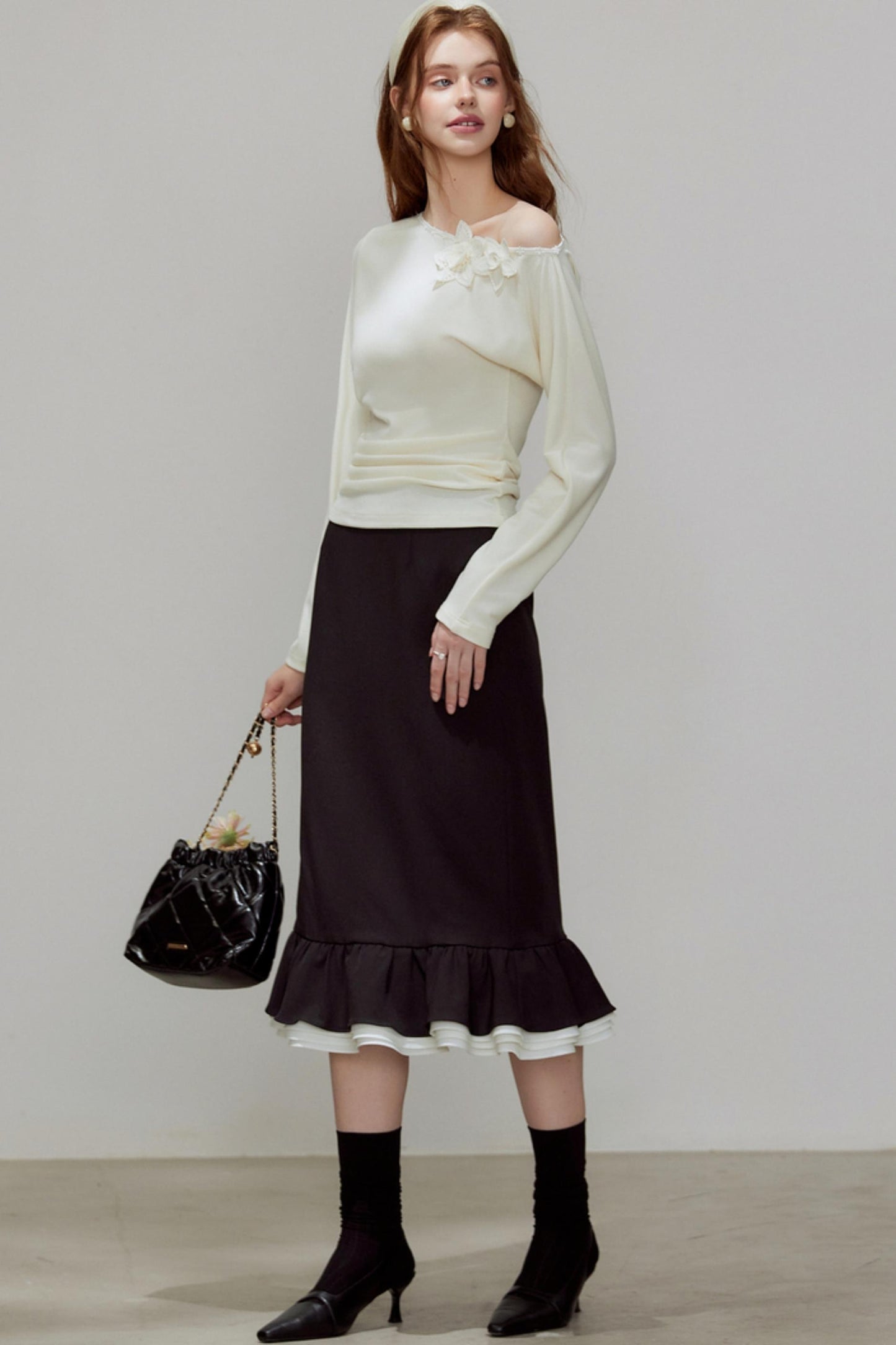 New Knitted Floral Sweater