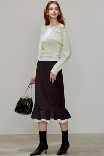 New Knitted Floral Sweater