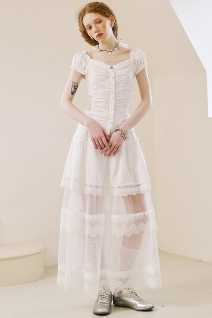 White Elegant Lace Top