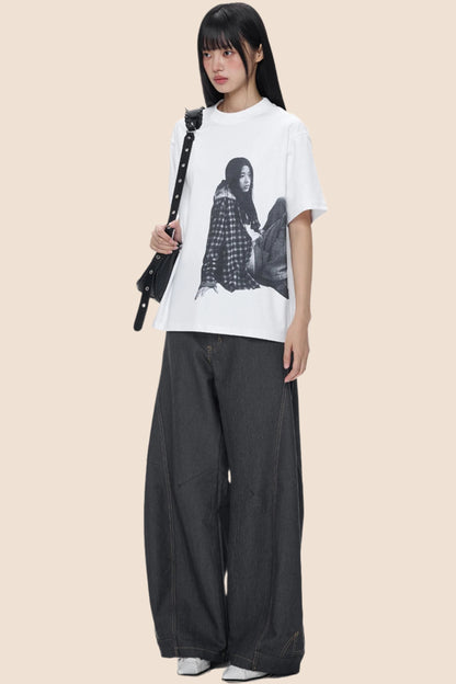 American Street White Short Sleeve Top