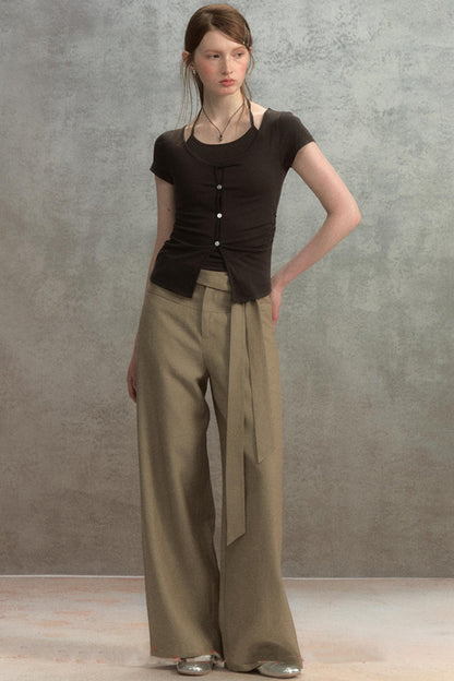 Chic Linen Wide-Leg Trousers