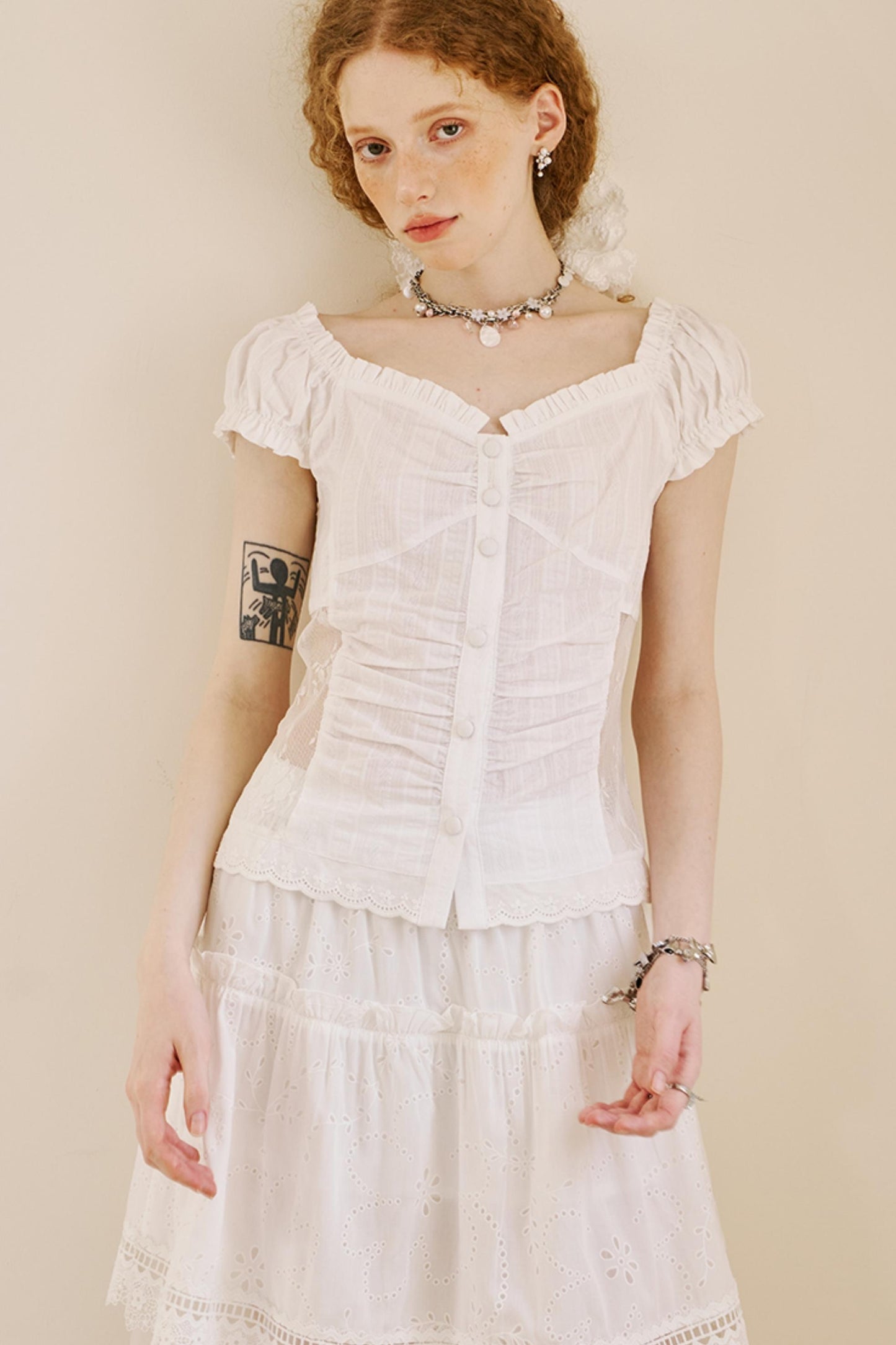 White Elegant Lace Top