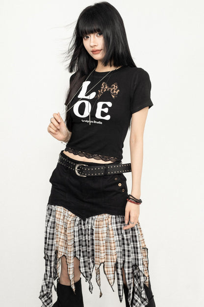 American Retro Lace Detail Tee