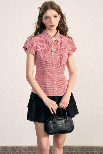 Sweet Plaid Blouse