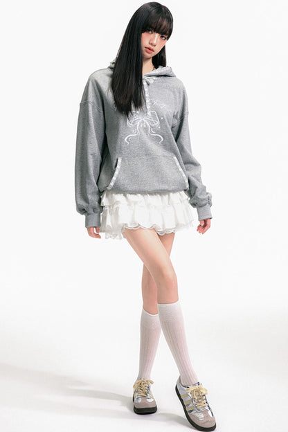 Lace Bow Sweatshirt